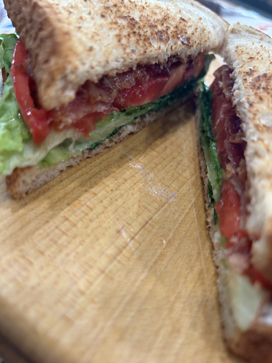 The Ralph Bellamy - Bacon, lettuce, tomato, mayonnaise, and toasted bread.