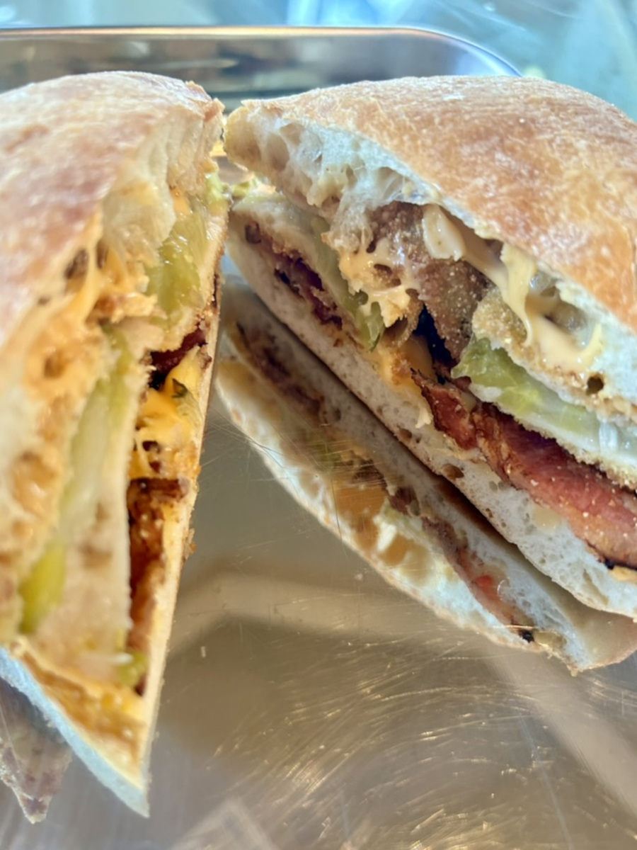 BFGTC - Bacon and Fried Green Tomato Grilled Cheese Sandwich