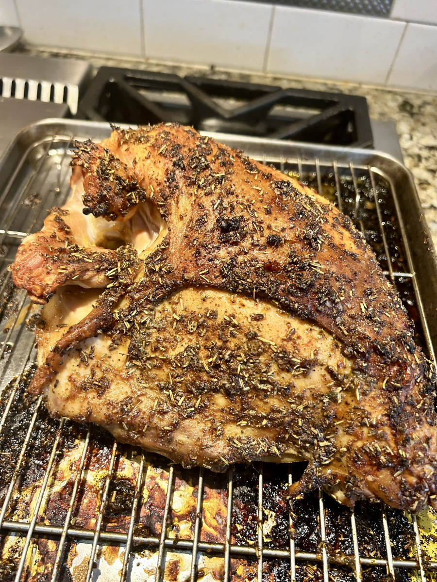 Remove from the oven.